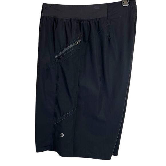 Lululemon Long Workout Gym Shorts in Black Men's Large - Picture 1 of 14